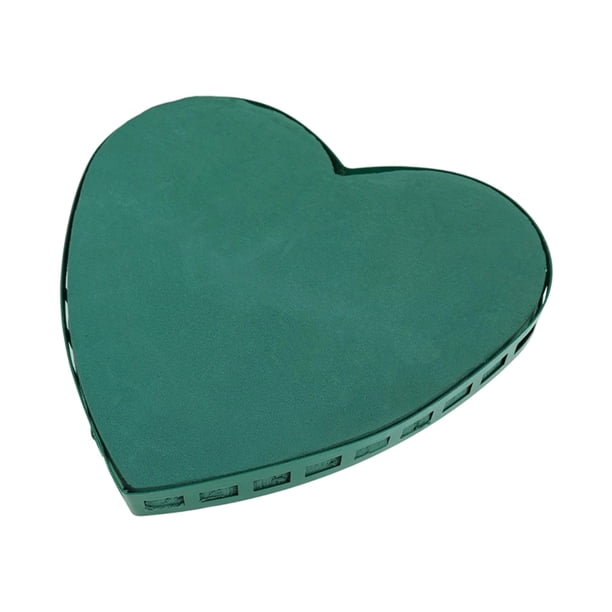 Soporte de espuma floral en forma de corazón para arreglos florales,esponja absorbente para ramos,ideal para centros de mesa DIY,marco de plástico con ventosa para decoración de coches o eventos,