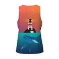 thumbnail image 6 of Sigee Lighthouse and Whale for Men's Workout Tank Top, Athletic Gym Sleeveless Shirt - Quick Dry, Lightweight, Breathable Large, 6 of 9