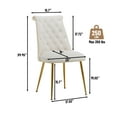 thumbnail image 3 of Clihome Modern Upholstered Dining Chairs Set of 2 Side Chair for Living Room, Beige, 3 of 7