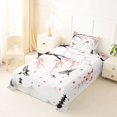 thumbnail image 5 of Homewish Japanese Ink Landscape Twin Sheets,Cherry Blossom Swallow Bedding,3 Pieces,1 Fitted Sheet and 1 Pillowcase, 5 of 6