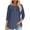 Navy, variant on LYXSSBYX Long Sleeve Shirts for Women Women Casual Summer Solid T-shirt Quarter Sleeve Round Neck Ruched Pullover Blouse Tops