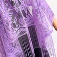 thumbnail image 6 of UDAUDU Shawls and Wraps for Evening Dresses Scarfs for Women Wedding Formal Shawl Lace Cardigan Summer Floral Print Shawls Purple, 6 of 6