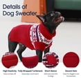 thumbnail image 4 of IECOii Christmas Dog Sweater for Medium Large Extra Large Dogs Halloween Turtleneck Dog Sweatshirt Knitted Warm Pet Winter Clothes,Red,M, 4 of 8
