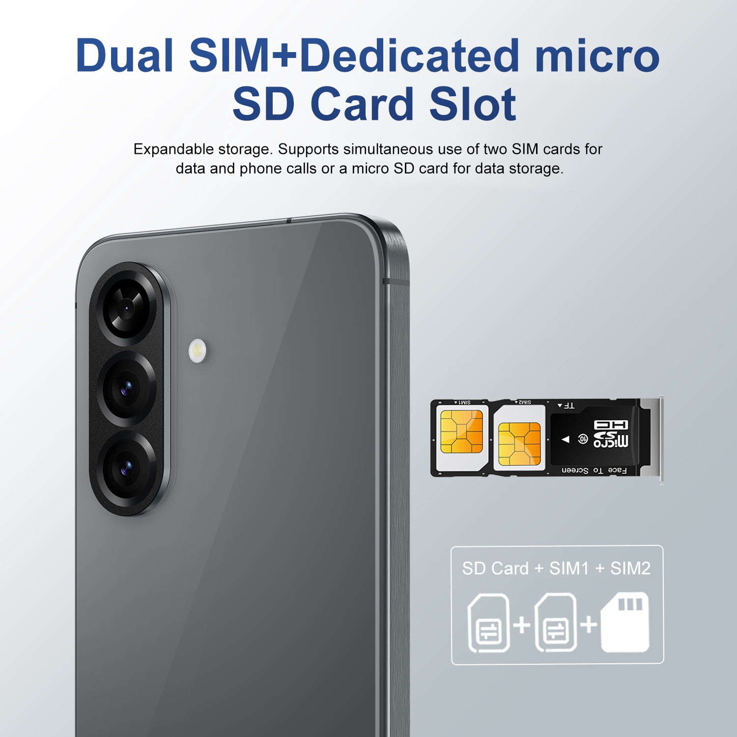 A56 5G Unlocked Android Smartphone, 7.3" HD Display, 16GB RAM + 1TB Storage, 108MP Camera, 8000mAh Long-Lasting Battery, Snapdragon 8 Gen 3, Dual SIM