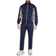 thumbnail image 2 of Little Donkey Andy Men's 2 Piece Full Zip Tracksuit Set, 4 Way Stretch Breathable Athletic Outfit with Reflective Details & Zipper Pockets, for Gym Running Outdoor, Navy Blue 3XL, 2 of 9