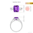 thumbnail image 4 of ANGARA Natural 2.9 Ct. Amethyst with Diamond Classic Ring in 14K White Gold for Women (Ring Size: 10.5), 4 of 9