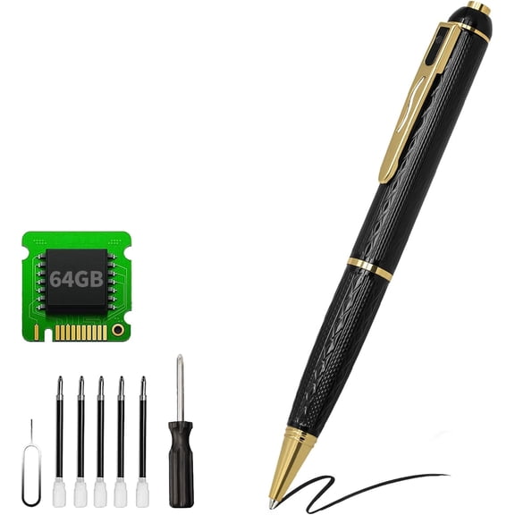 Small Security Camera, 1080P Portable Security Body Camera Pen for Indoor Outdoor