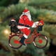 thumbnail image 3 of Farfi creativo Santa ciclismo forma colgante decoración estilo navideño hecho a mano acrílico colgante Widget para el hogar, 3 of 5