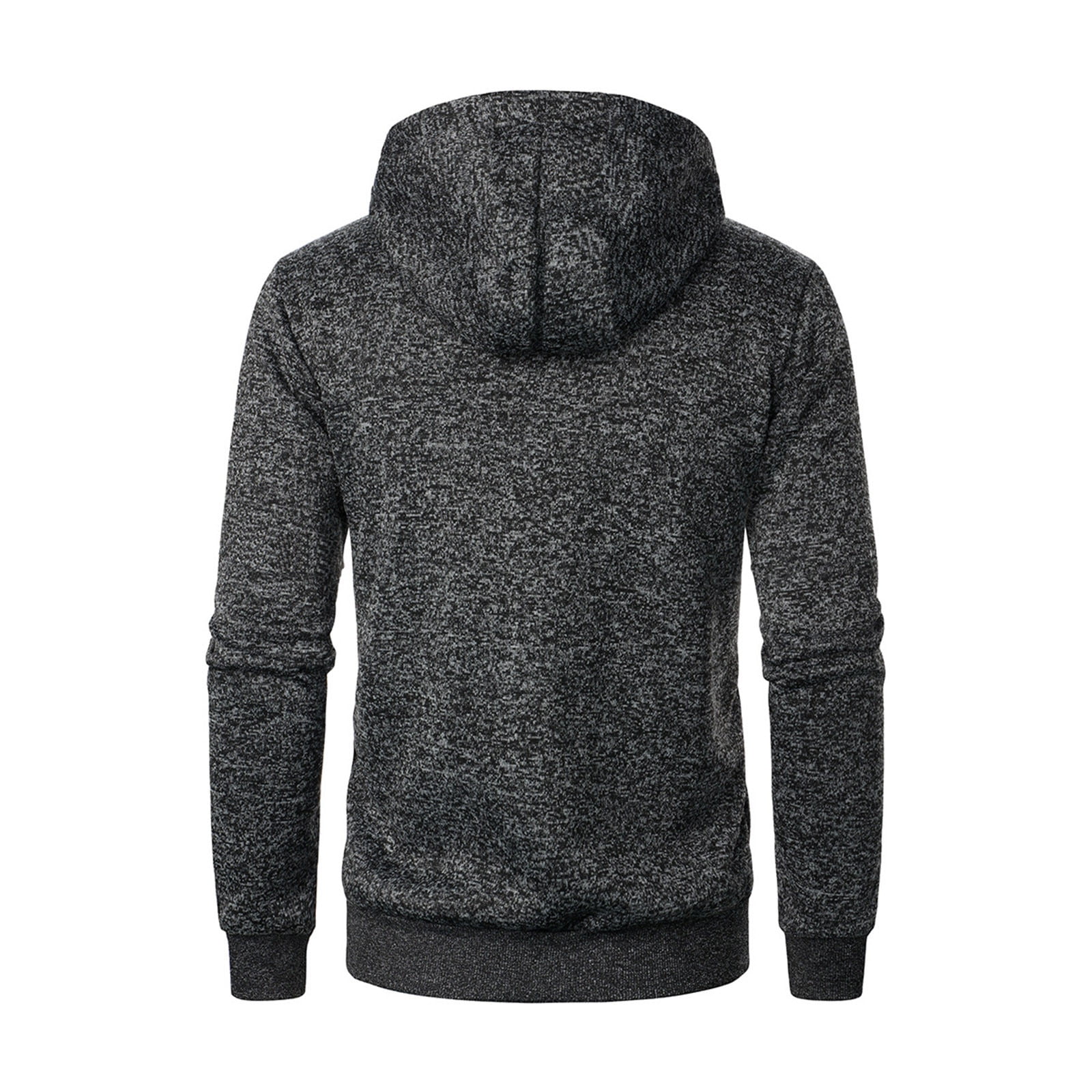 CFLVAEK Zip Up Hoodies for Men Big and Tall Long Sleeve Hooded Sweatshirts with Zipper Pockets Solid Color Drawstring Hoodie Dark Gray L