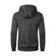 thumbnail image 5 of Ceisia Men's Loose Fit Heathered Hooded Zip-Up Sweatshirt with Contrast Zippers Gift, 5 of 5