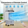 thumbnail image 3 of Uthfy Evaporative Air Cooler, Swamp Cooler with 5.3 Gallon Water Tank, 4 Ice Box, Remote, 12H Timer, 110°Oscillation, Portable Air Cooler Cooling Fan with 3 Speeds for Bedroom Home Office, 3 of 7