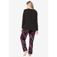 thumbnail image 2 of Dreams & Co. Plus Size Long Sleeve Knit PJ Set, 2 of 6
