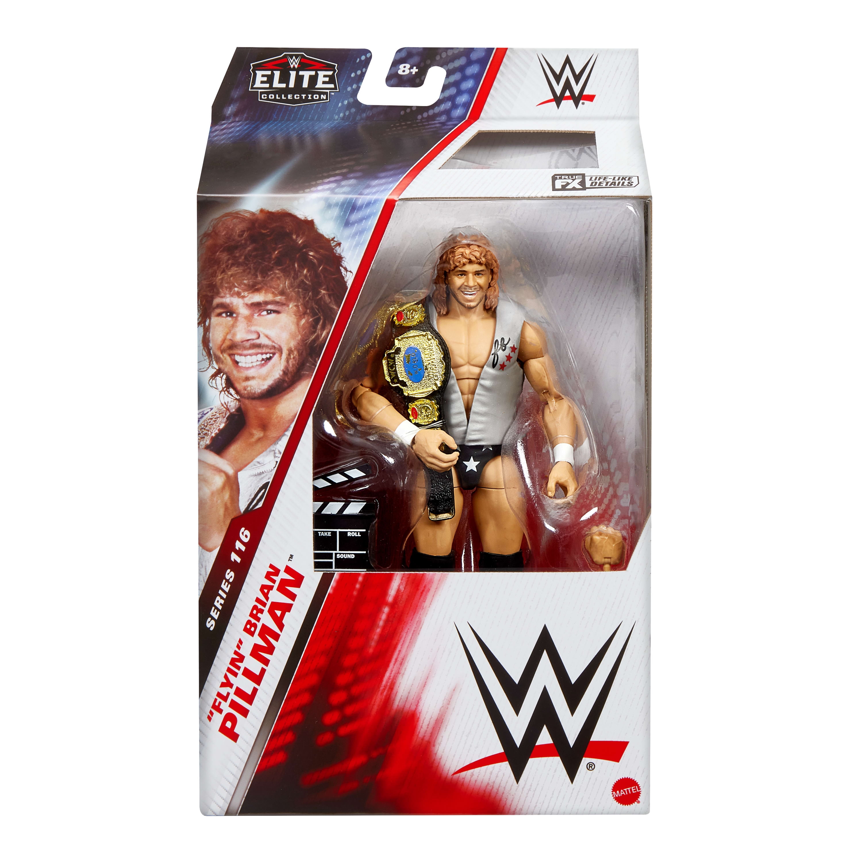 WWE Elite Brian Pillman Action Figure, Series #116 6-inch Collectible with Articulation & Accessories
