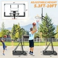 thumbnail image 2 of Ktaxon 5.3-10ft Adjustable Portable Basketball Hoop, 2 of 7