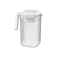 thumbnail image 2 of pstuiky Transparent Cold Drink Jug 2200Ml Large Capacity Plastic Pitcher Black/White/Yellow 7.87X4.92X4.92In Dishwasher Safe for Iced Tea, Coffee, Juice, Lemonade, 2 of 7