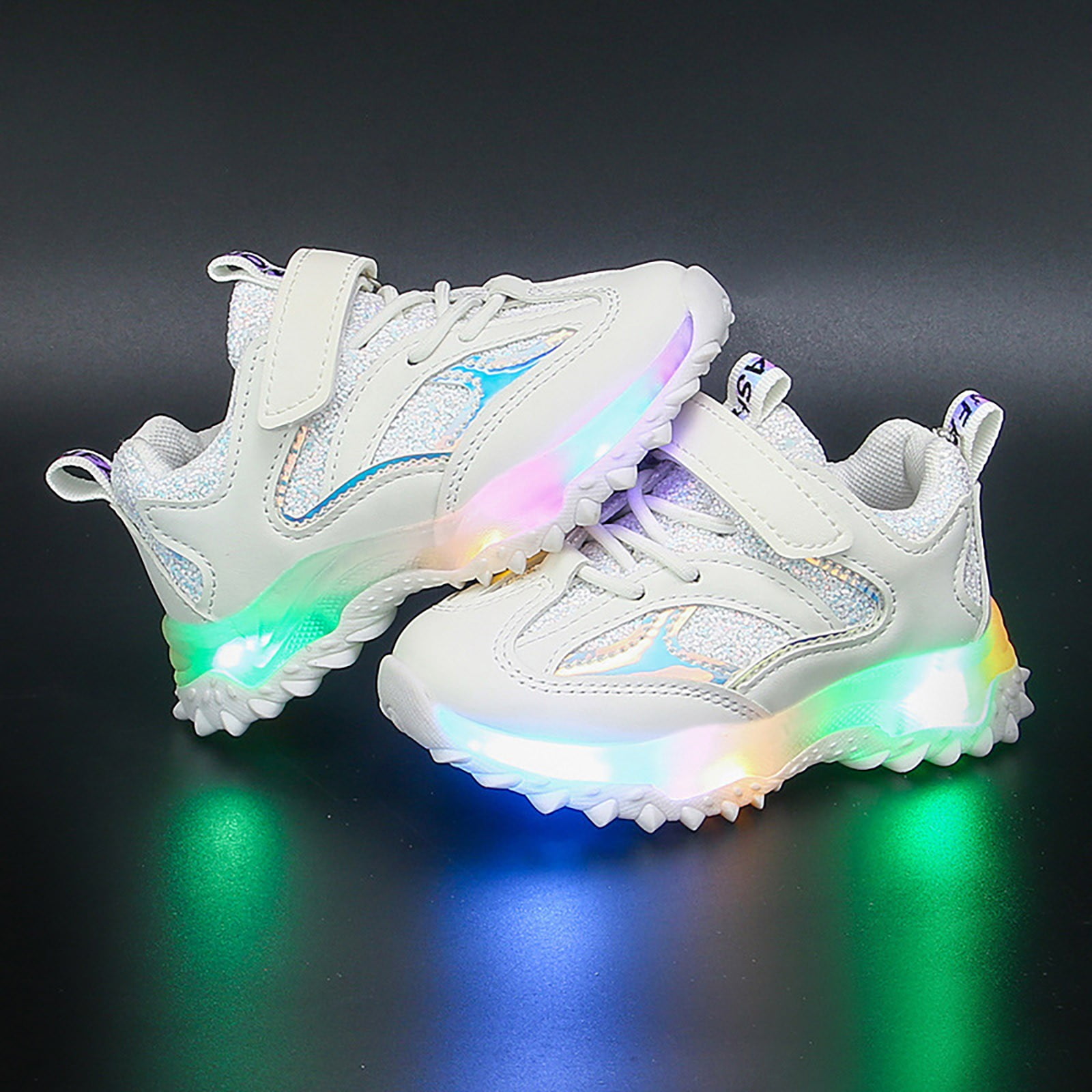 Toddler / Kid LED Velcro Closure Breathable Sports Shoes