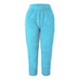 thumbnail image 3 of Womens Plush Pants Casual Winter Warm Soft Cozy Fuzzy Fleece Homewear Pants Loose Fashion Solid Color Jogger Sweatpants, 3 of 5
