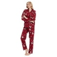 thumbnail image 2 of GLOBAL Womens Flannel Cotton Pajama Set Long PJs Flannel Loungewear Sleepwear,Size S-3XL, 2 of 5