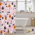 thumbnail image 3 of Manfei Boo Ghost Print Shower Curtain 72Wx72L,Halloween Bat Witch Bathroom Curtain, 3 of 5