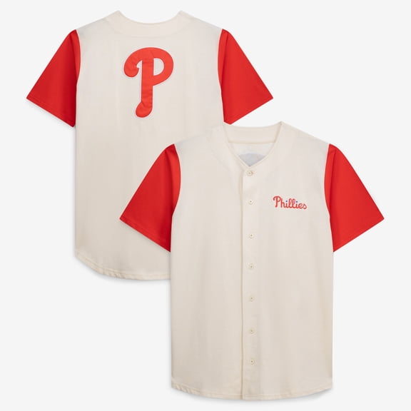 Men's Profile Cream Philadelphia Phillies Big & Tall Full-Button Jersey