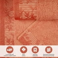 thumbnail image 3 of Superior Wisteria Floral Cotton 8 Piece Assorted Towel Set, Mandarin Orange, 3 of 8