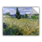 Green Wheat Field with Cypress Removable Wall Art Mural