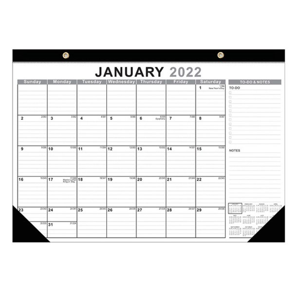 Practical Desk Calendar with Premium Paper Prevents Ink Bleeding