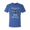 thumbnail image 2 of Wild Bobby, I Love You To Texas And Back Plaid Pop Culture Mens Premium Tri Blend T-Shirt, Vintage Royal, Small, 2 of 3