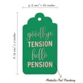 thumbnail image 5 of Inkdotpot Good Bye Tension Hello Pension Retirement Bottle Tag Real Rose Gold Foil Favor Hang Tags Pack Of 100, 5 of 6