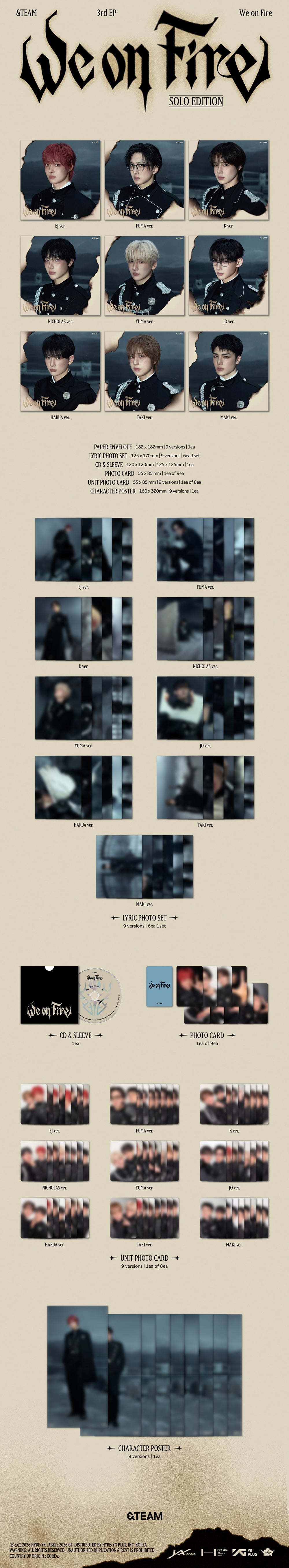 &TEAM - WE ON FIRE 3rd EP Album LIMITED Version - Walmart.com