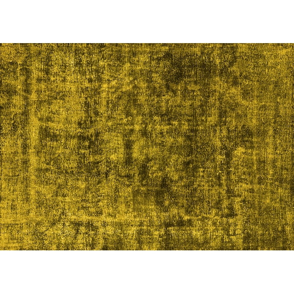 Ahgly Company Indoor Rectangle Oriental Yellow Industrial Area Rugs, 2' x 3'