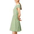 thumbnail image 4 of INSPIRAR CHIC Vestido A-Line de Mujer con Cuello Peter Pan, por encima de la rodilla, con cremallera oculta en la parte posterior, talla XL, color verde, 4 of 7