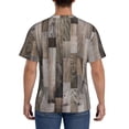 thumbnail image 3 of Vsdgher Wooden Texture Print Men's Dry Fit Mesh Athletic Shirts Moisture Wicking Tennis T-Shirt Tops, 3 of 9