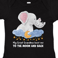 thumbnail image 4 of Inktastic My Great Grandma Loves Me to the Moon and Back Elephant Boys or Girls Baby Bodysuit, 4 of 5