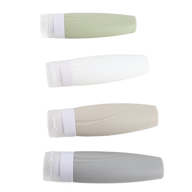 Botellas De Viaje De Silicona Para Artículos De Tocador, 4 Unidades De Contenedores De Viaje Para Artículos De Tocador, Botella Dispensadora Vacía, Contenedor Recargable De