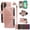 Pink, variant on For Samsung Galaxy A16 4G/5G Wallet Case, 9 Card Slots RFID Blocking Crossbody Leather Cover, Zipper Pocket, Detachable Wrist & Shoulder Strap, Magnetic Shockproof Protective Phone Case for Women