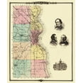 thumbnail image 2 of Snyder 20x23 Black Ornate Wood Framed with Double Matting Museum Art Print Titled - Milwaukee Wisconsin Landowner - Snyder 1878, 2 of 4