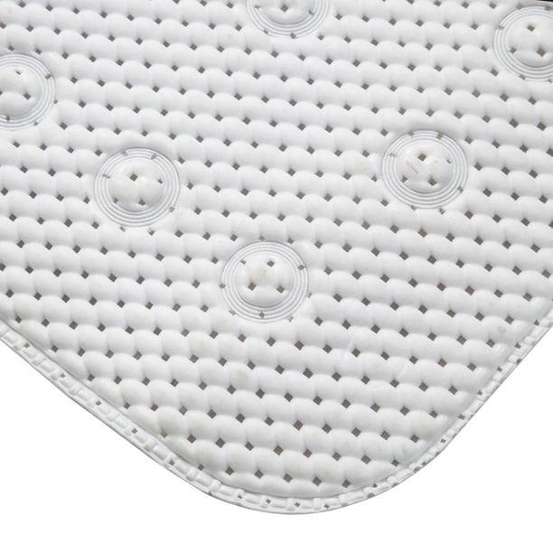 Kenney NonSlip White Cushioned Foam Bath Shower & Tub Mat with Suction