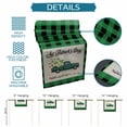 thumbnail image 6 of Burlap Table Runner 36 Inches Long,Farm Truck St. Patrick's Day Green Clovers Non-Slip Kitchen Table Runners for Dining Room Everyday Use Party Table Decorations Gold Coin Black Grid, 6 of 9