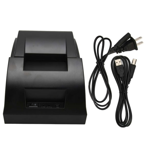 ZOUSSIQI 58mm POS Printer USB Port High Speed Printing Thermal Receipt Printer for Business Retail POS System 100‑240V US Plug EL225#58732