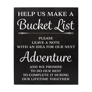 JennyGems Bucket List Wedding Sign, Wedding Decor, Wedding Reception Signs, Wedding Bucket List, Black