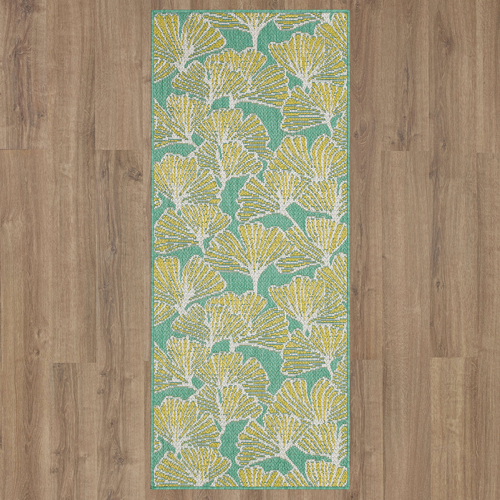 Mohawk Home Jade Butterfly Outdoor Area Rug, Lime Green, 2' 6" x 6'