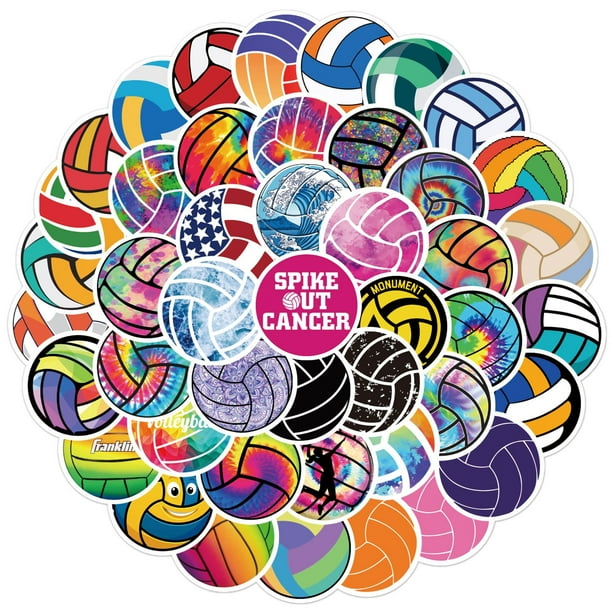 Calcomanías de grafiti impermeables para voleibol, 52 unidades