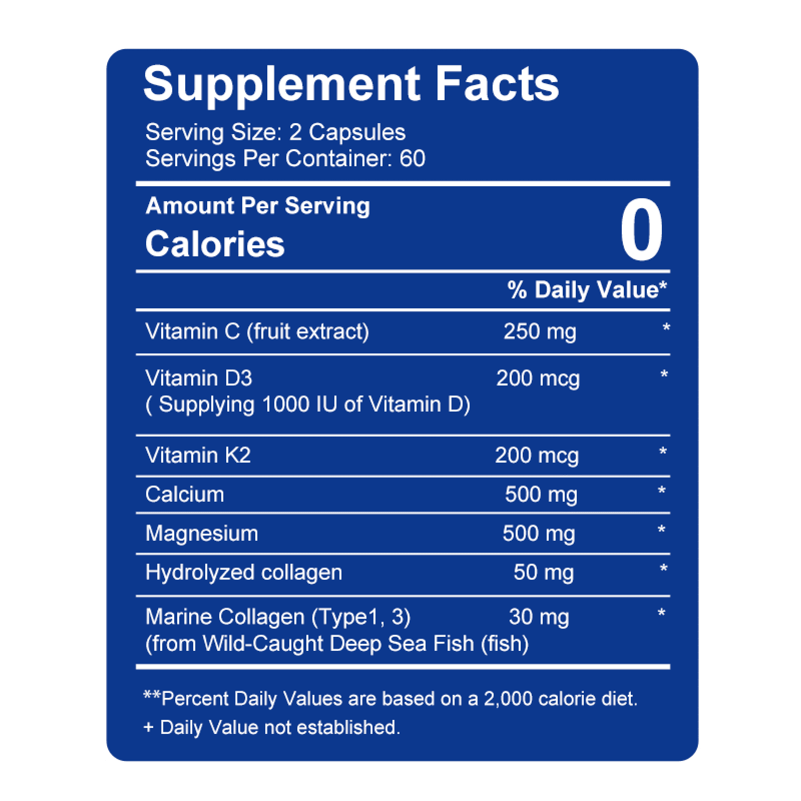 (2 Pack) Bone Collagen Capsules Supplement, for Healthy Skin, Nails, Hair, Joints, Bones, 240 Count