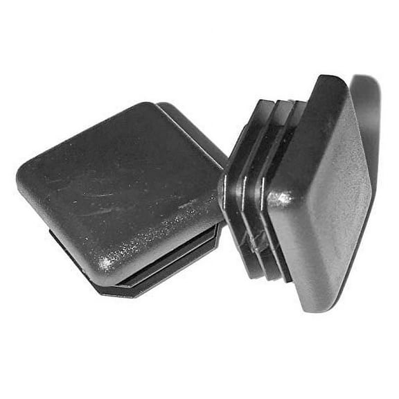 10 Pack: (1-1/4", 10-14 Ga) Square Black Plastic Plug, Tubing End Cap, Furniture Chair Glide Inserts | Fencing Post End Inserts 1.25 Inch OD Plugs | by SBD