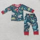 thumbnail image 1 of Ropa de invierno para niños, conjunto de ropa de dormir de Navidad, camisa de guitarra de Papá Noel, pantalones rojos, pijamas de moda, 1 of 4