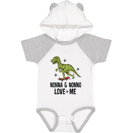 

Inktastic Nonna and Nonno Love Me Dinosaur Gift Baby Boy Bodysuit