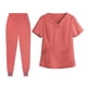 thumbnail image 1 of Conjunto de traje médico para mujer Yinane Naranja con bolsillos, 1 of 8