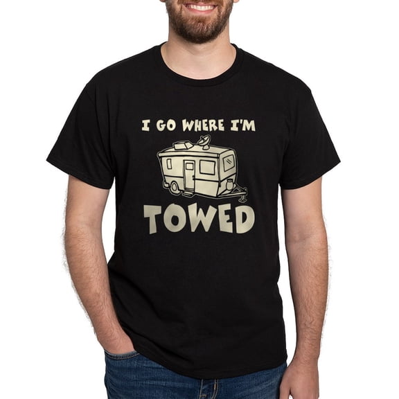 CafePress - Towed Trailer Dark T Shirt - Men's Classic Graphic Cotton T-Shirt
