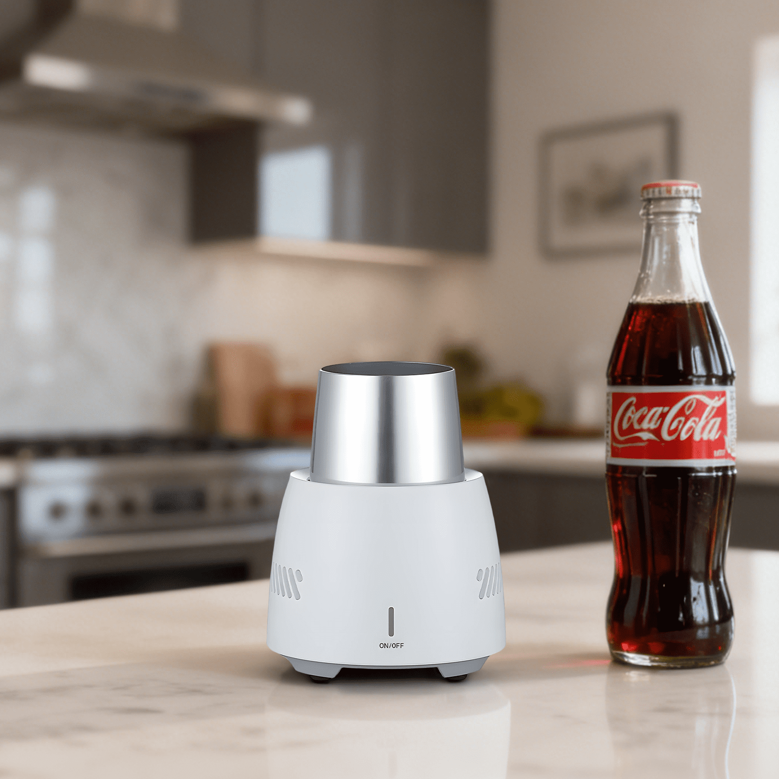 Portable Fast-Cooling Cooler, Electric Beverage Cooler, Speedy Chilling Cup, Mini Mobile Cooler, Desktop Instant Cooling Machine, Metal Liner, Car Use, for Canned Drinks and Beer